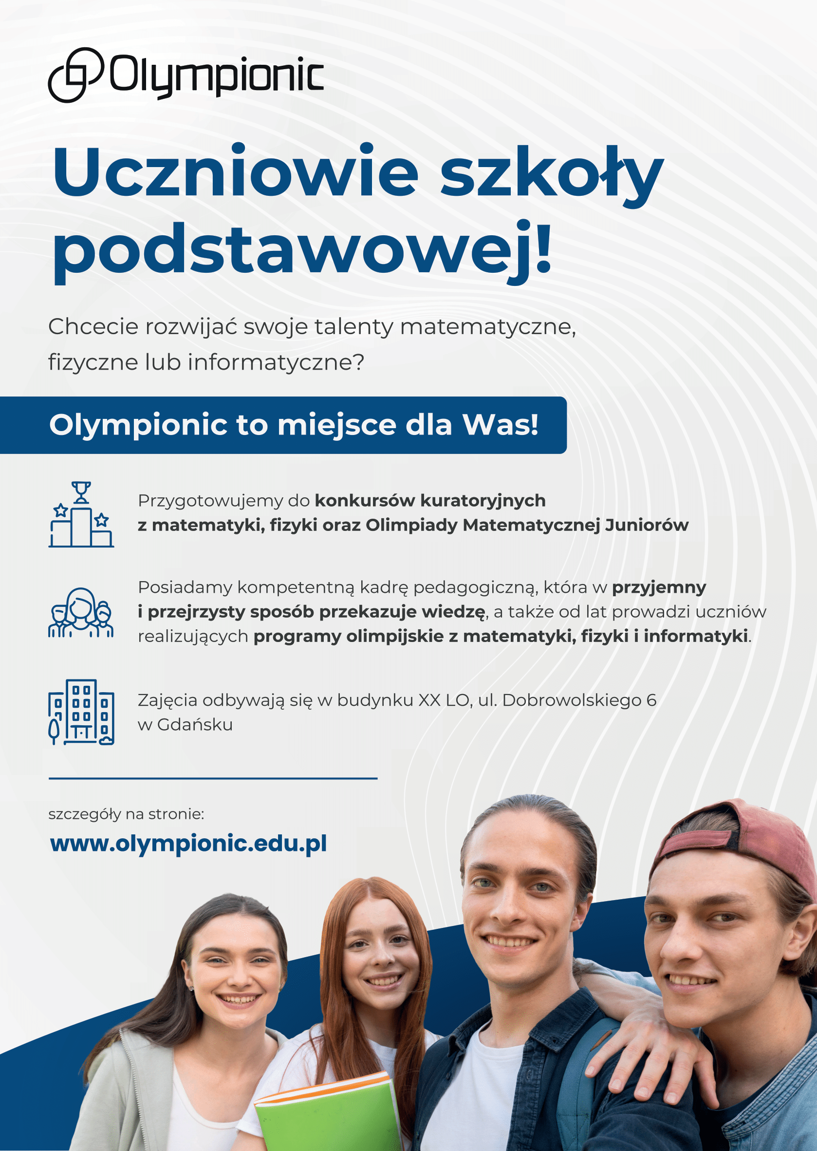 Plakat z informacjami o zapisach