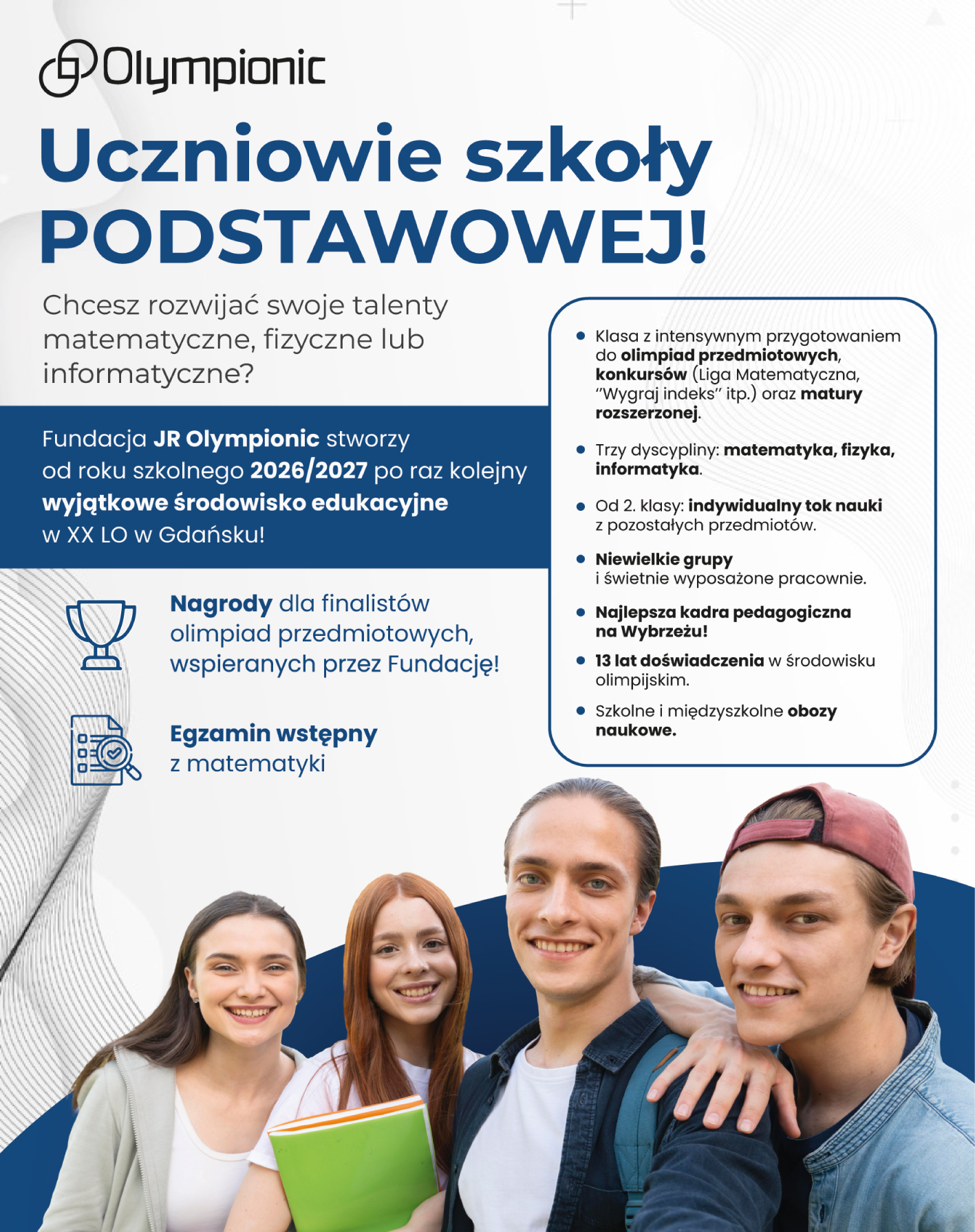 Plakat z informacjami o zapisach